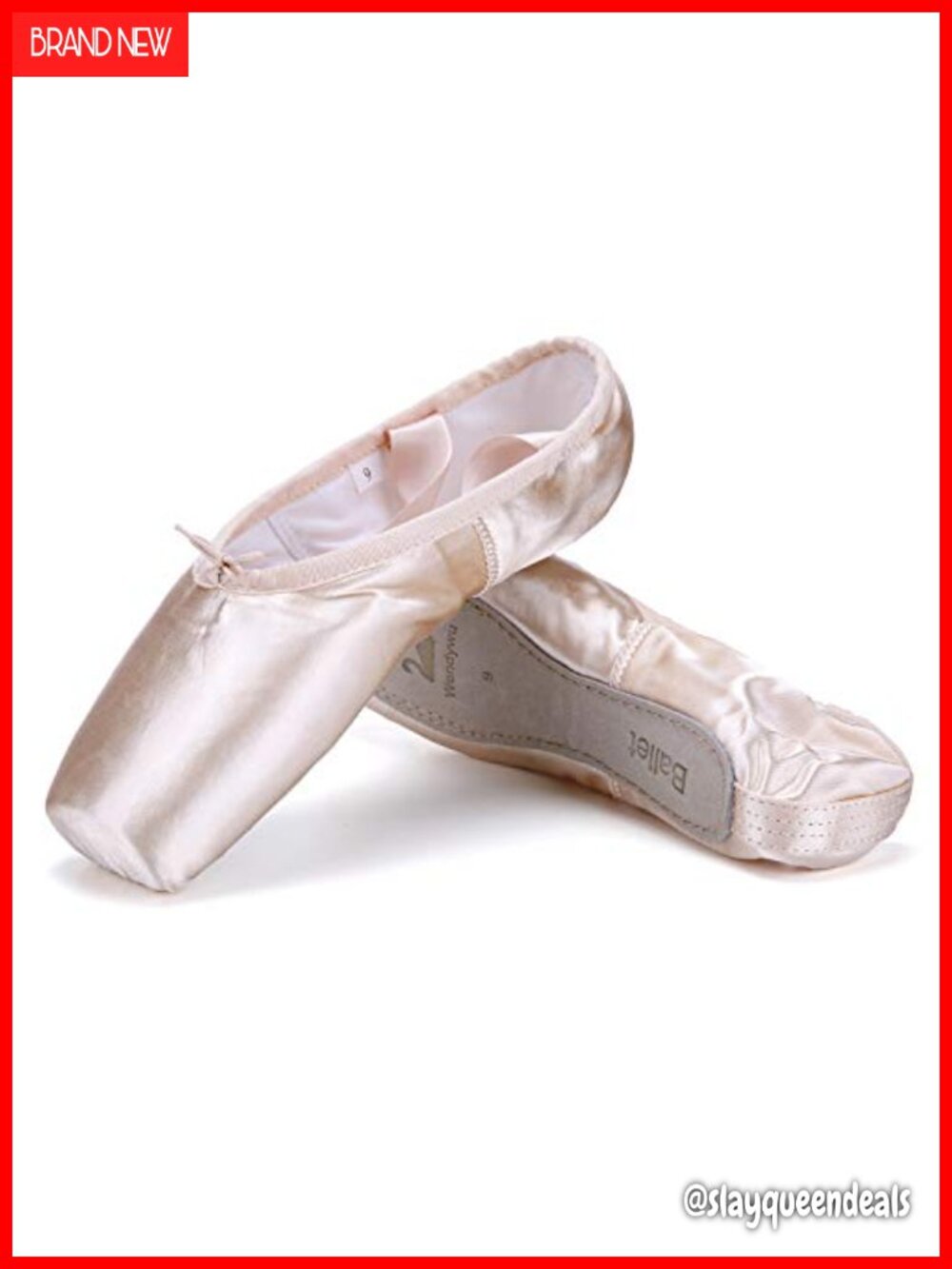 Professional Ballet Pointe Shoes with Toe Pads - PU Soled Dance Shoes for Women